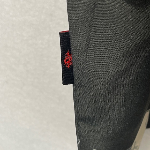 Vintage Dragonfly Motorcycle Biker Black Flaming Skull Bowling Shirt 90s Tiki - Picture 5 of 7